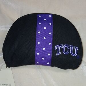 Black and Purple TCU Pouch/Makeup Bag